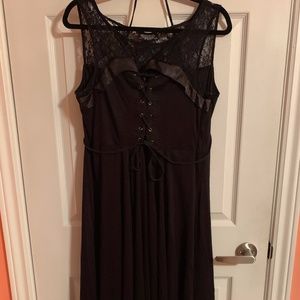 Hearts & Roses Black Corset Dress UK 18 / US 14